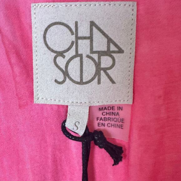 New CHASER Silky Satin Short Sleeve V-Neck Boxy Tee Prism Dye Rainbow Sz S - Picture 6 of 11